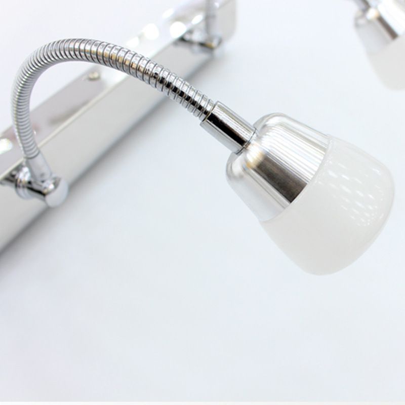 Contemporary Rectangle Shape Vanity Light with Acrylic Shade for Shower Room