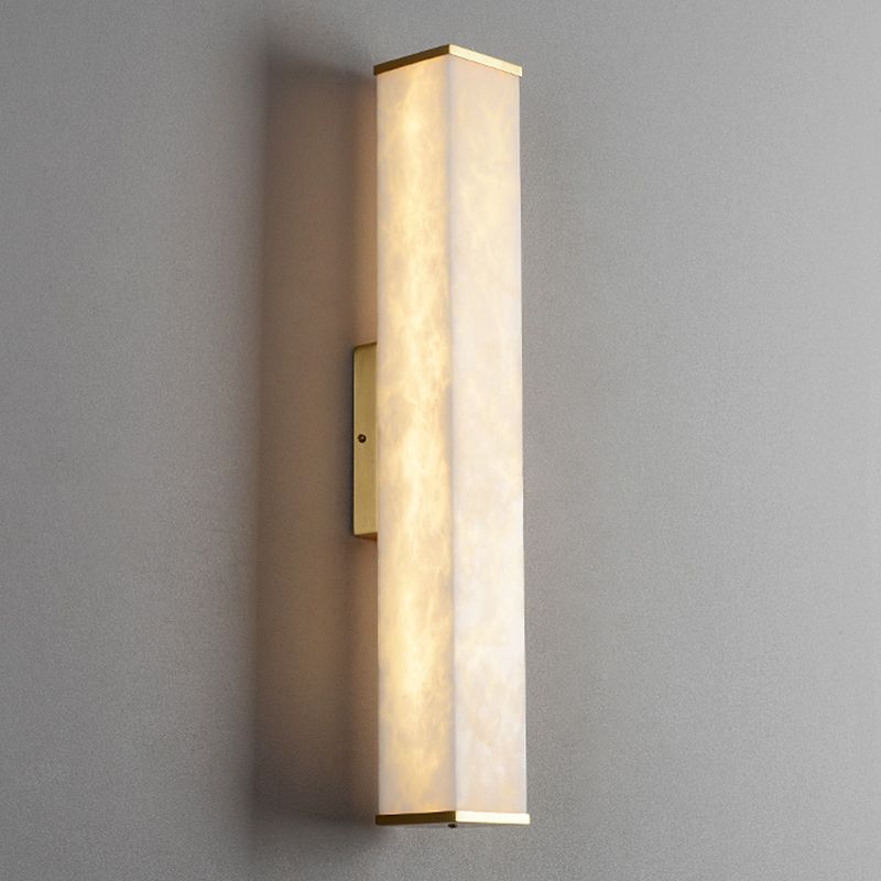 Contemporary Style Copper Wall Light Geometric Shape Wall Lamp for Living Room