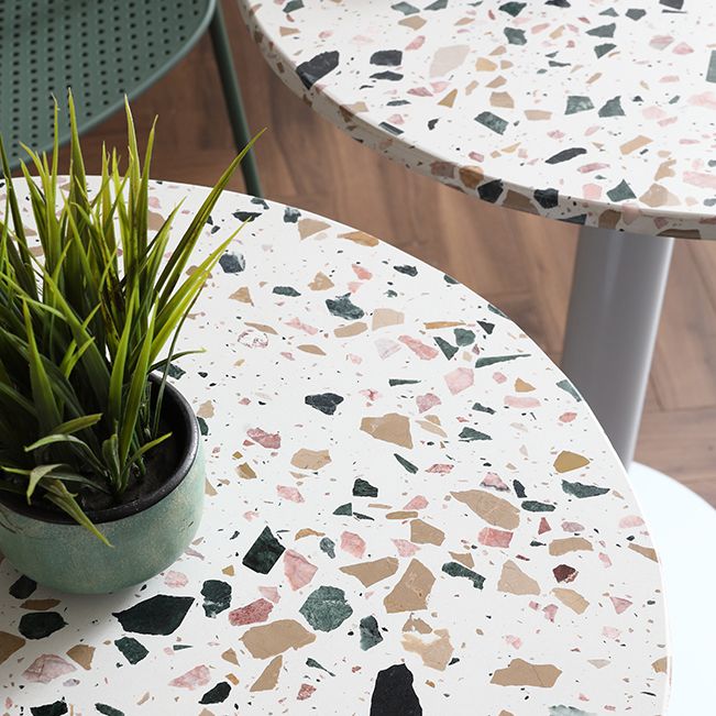 Mesa de comedor de estilo industrial, muebles de hogar de piedra para comedor