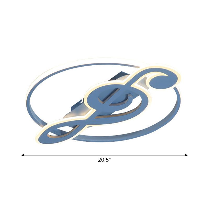 Snoepkleurige muzieknoot plafondmontage licht Macaron Loft acryl LED-inbouwlamp voor kinderslaapkamer