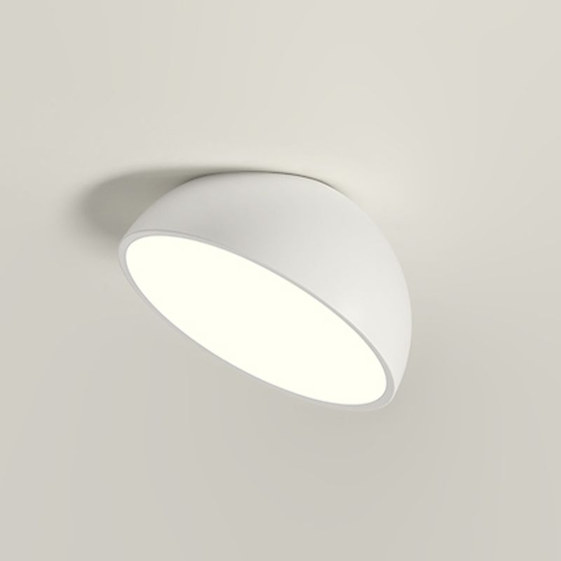 Plafonnier LED moderne et minimaliste en forme d'hémisphère en fer avec abat-jour en acrylique