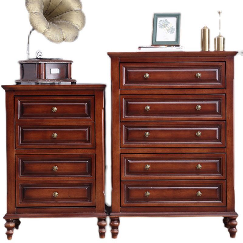 Mid Century Modern Brown Accent Chest Rubberwood 4/5/6 - Drawer Chest