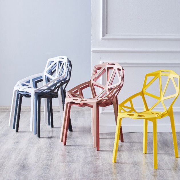 Sedie moderne sedie da pranzo con gambe di plastica per cucina