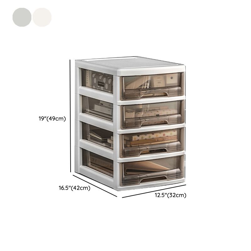 Transparent Filing Cabinet Modern Plastic Drawers Cabinet for Office