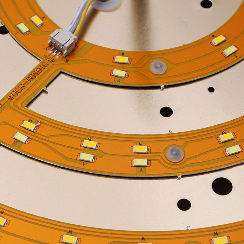 Plafonnier LED circulaire à la mode moderne, montage encastré en cristal avec abat-jour en verre