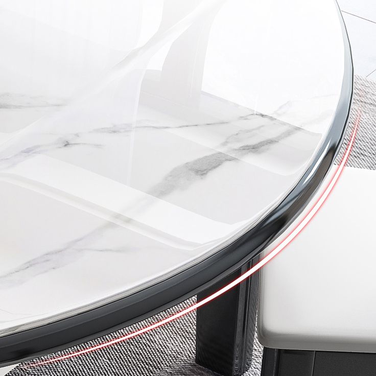 Stone Top Foldable Dining Table Set for Home 1/7 Pieces Modern Dinette Set