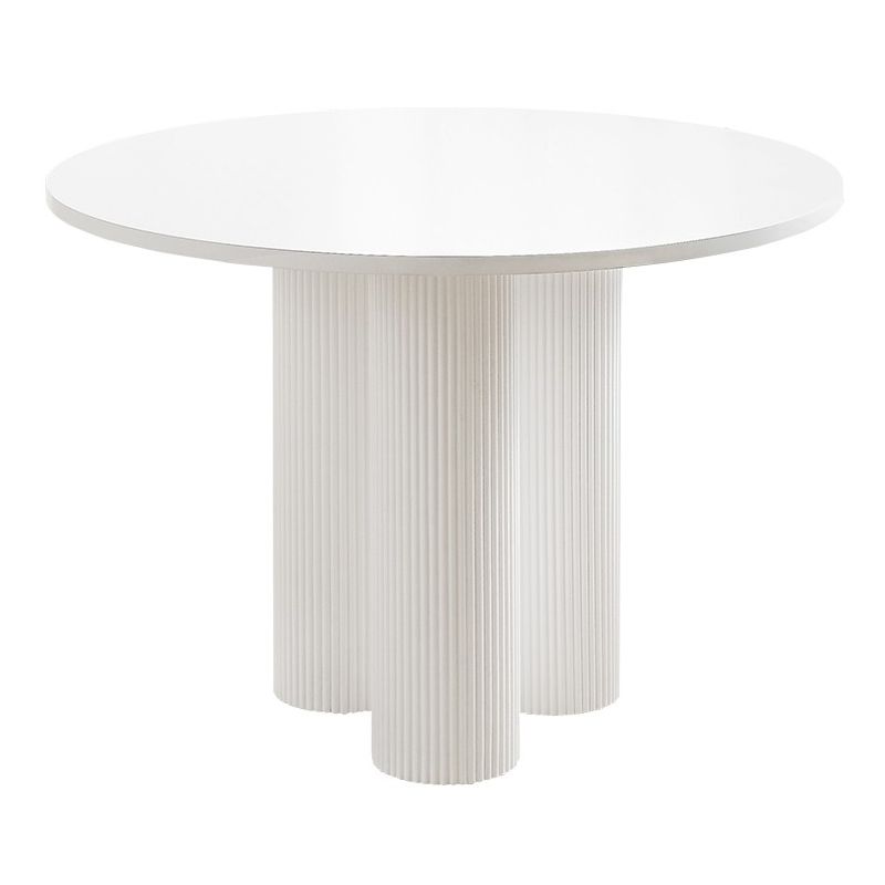 Modern Solid Wood Kitchen Dining Table Round Shape Standard Dining Table with 3 Legs Base