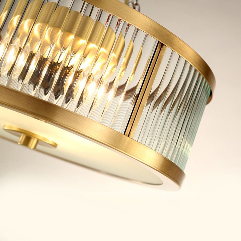 Verre Brass Flush Mount in Colonical Classic Style Copper Circulaire Ceiling Light for Living Room