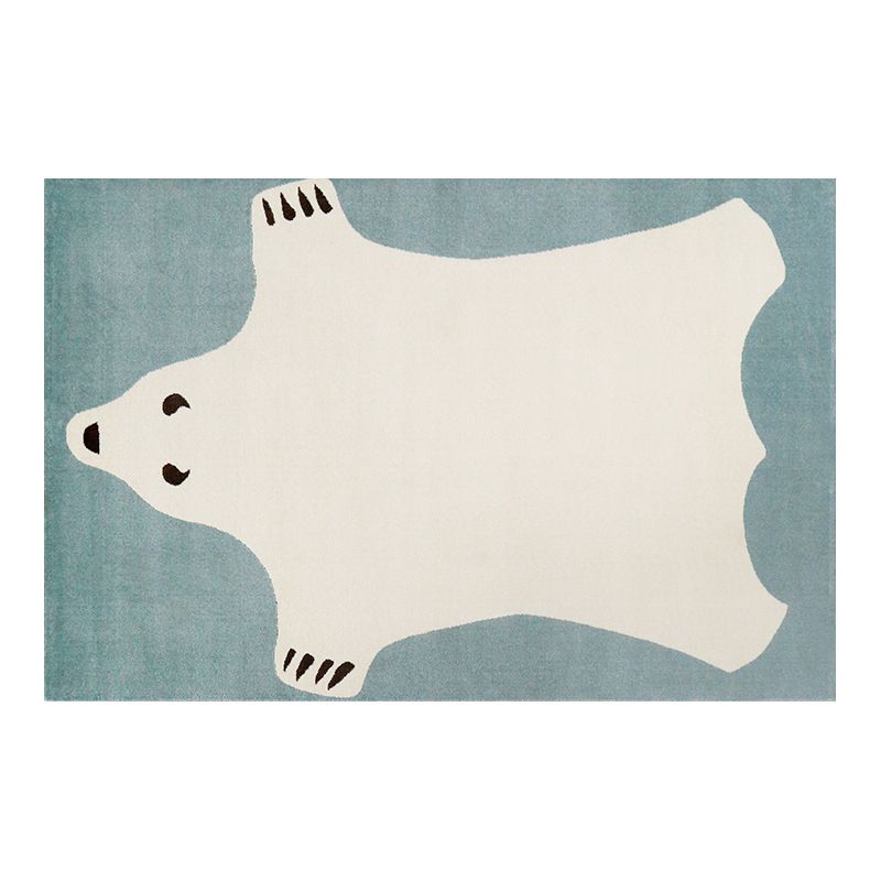 Dark Brown Animal Rug Polyester Indoor Rug Stain Resistant Rug for Living Room