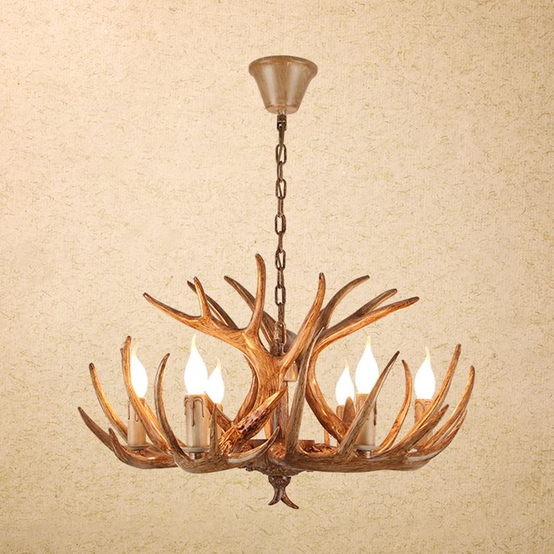 Lustre en résine en forme de corne de cerve