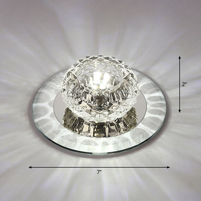 Bouches LED Shade Entryway (LED) Flush Mount Light Crystal Simplicité Flush Mount Ceiling Light