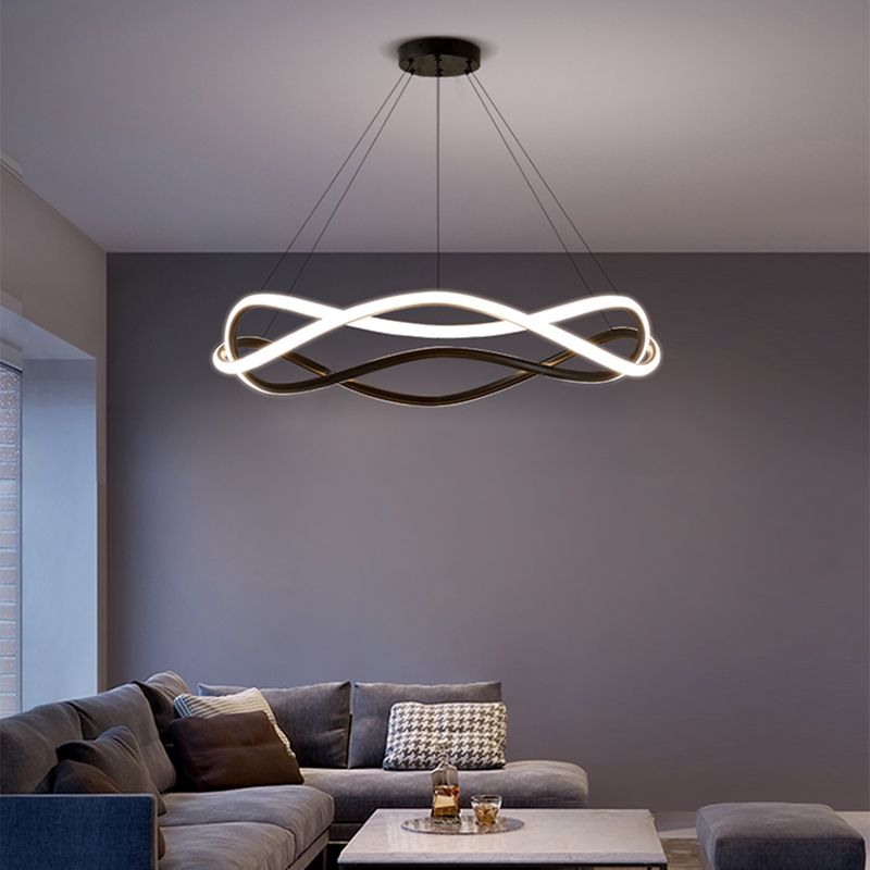 Semplice moderno caratteristico a led -lampadario a sospensione Luce a sospensione per soggiorno sala da pranzo