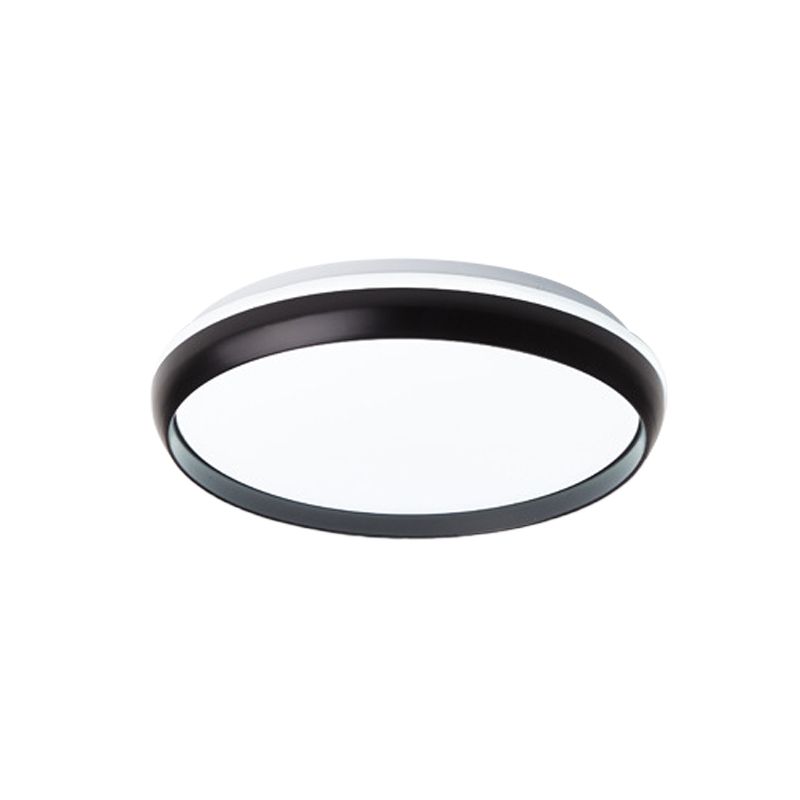 LED Living Room Flush Lighting Minimalist Black / Gold / Silver Flushmount con Circular Acrilico Shade
