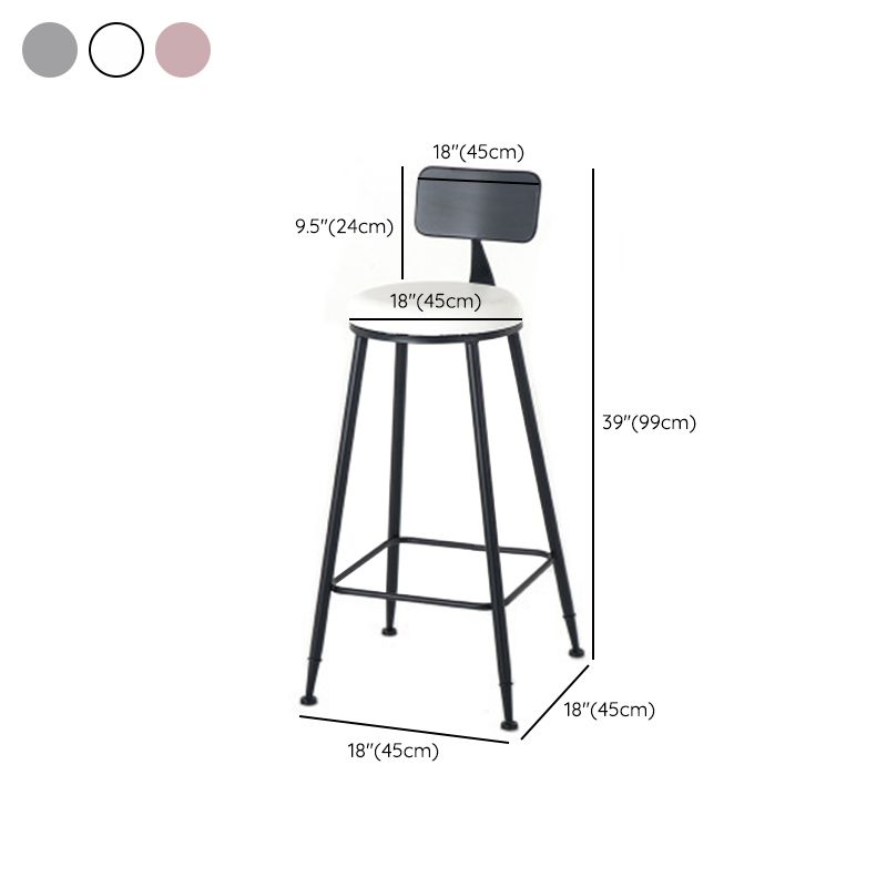 Modern Style Upholstered Counter Stool Bar-height Bar Stool with Footrest