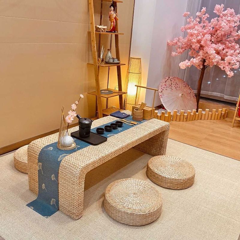 14.96" Tall Scandinavian Style Coffee Cocktail Table Solid Wood Coffee Table