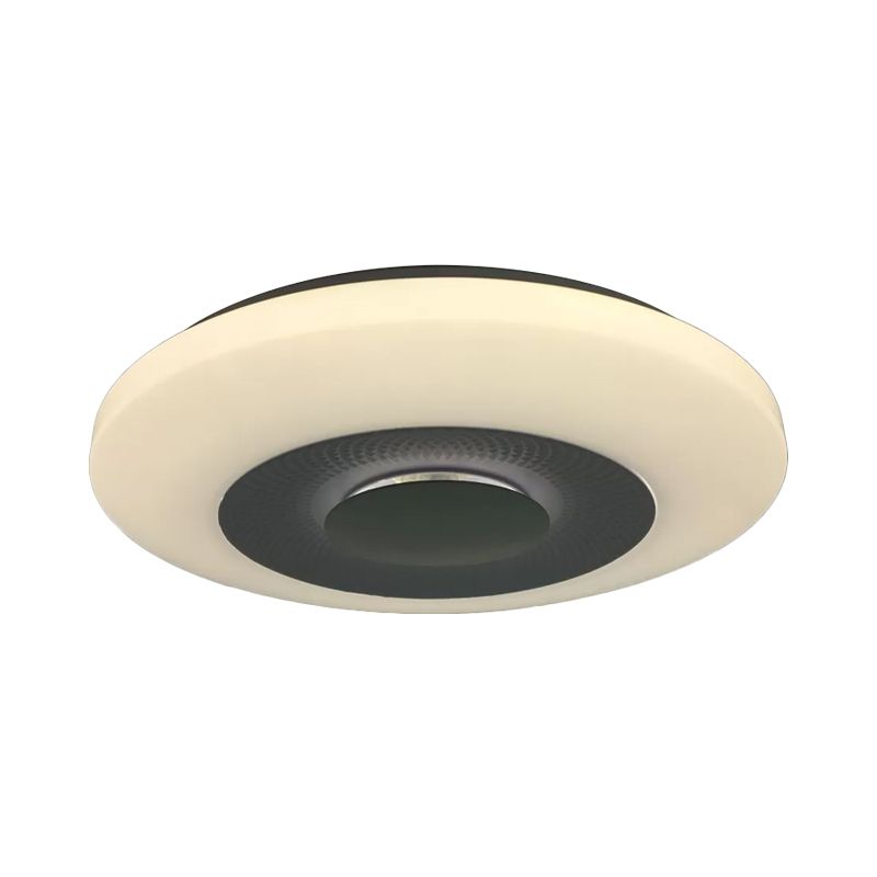 LED Slaapkamer Flush Mount Fixture Modern Wit Flush Licht met Airship Acryl Shade in Warm/Natuurlijk Licht
