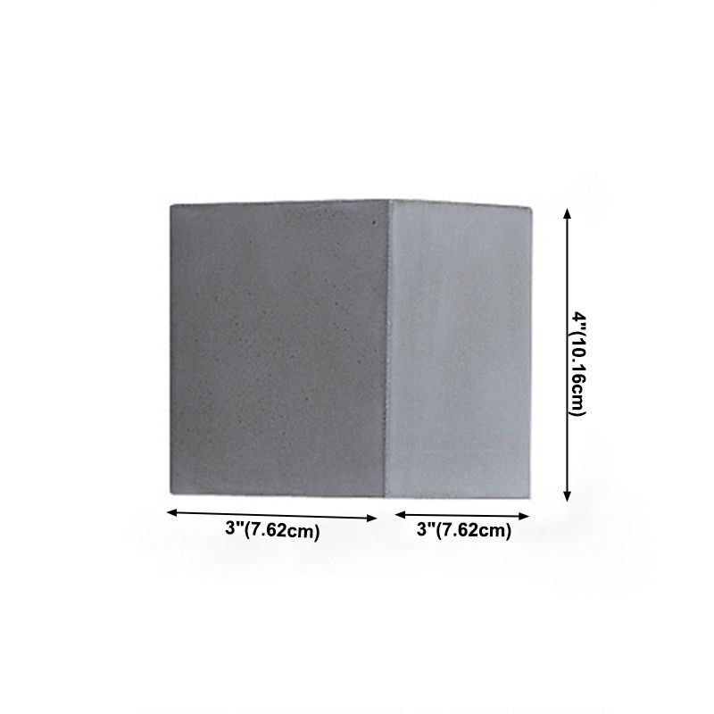 Cuboid Wall Light Fixture Modern 1-Light Wall Mounted Lamp with Cement Shade for Aisle