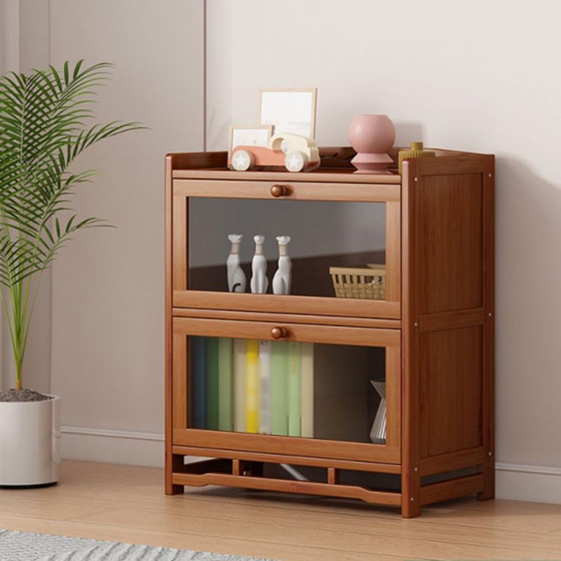 Engineered Wood Barrister Bookcase Contemporary Closed Back Bookshelf with Doors