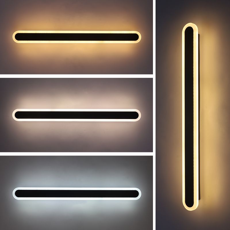 Contemporary Style Linear Wall Light Fixtures Metal 1 Light Led Wall Lights