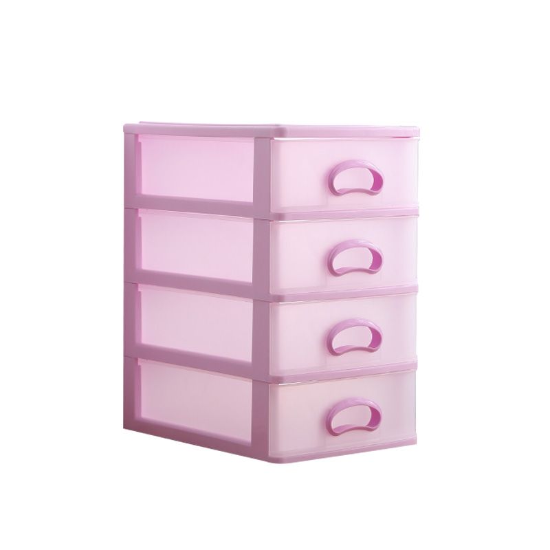 Drawers Filing Cabinet Contrast Color Plastic Vertical Filing Cabinet