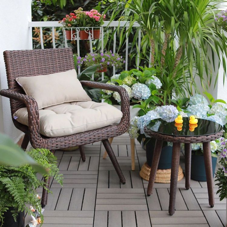 Composite Deck Flooring Tiles Interlocking Deck Flooring Tiles with Scratch Resistant