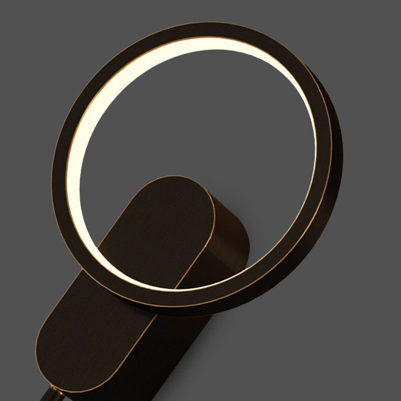 Modern Style Circle Shape Wall Light Metal 2 Light Sconces for Bedroom