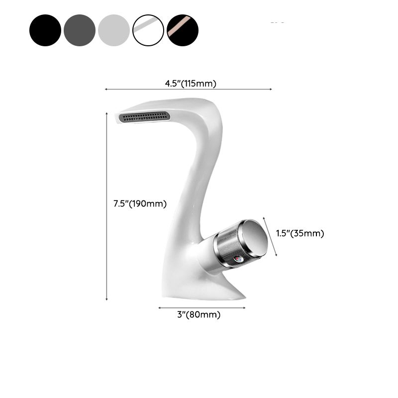 Modern Faucet Bathroom Knob Handle Single Hole Waterfall Spout Faucet