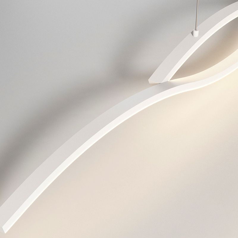 Contemporary Ceiling Light LED Black/White Kitchen Island Lighting for Dining Room