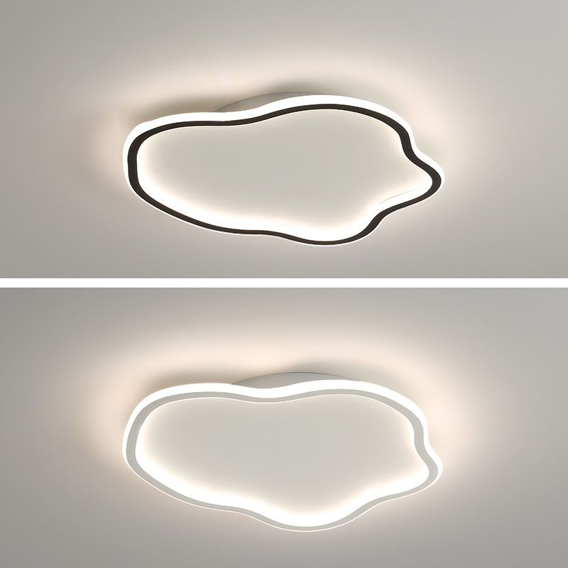 Luminaire Led moderne encastré, abat-jour en acrylique en forme de nuage pour chambre à coucher