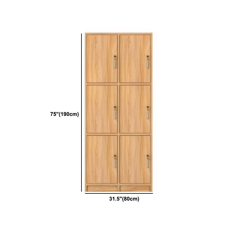 Manufactured Wood Light Wood Finish Cabinet Modern Storage Cabinet with Hinged Door