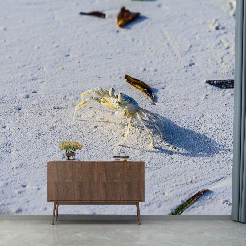 Photography Crab Mural Wallpaper Moisture Resistant Living Room Wall Decor