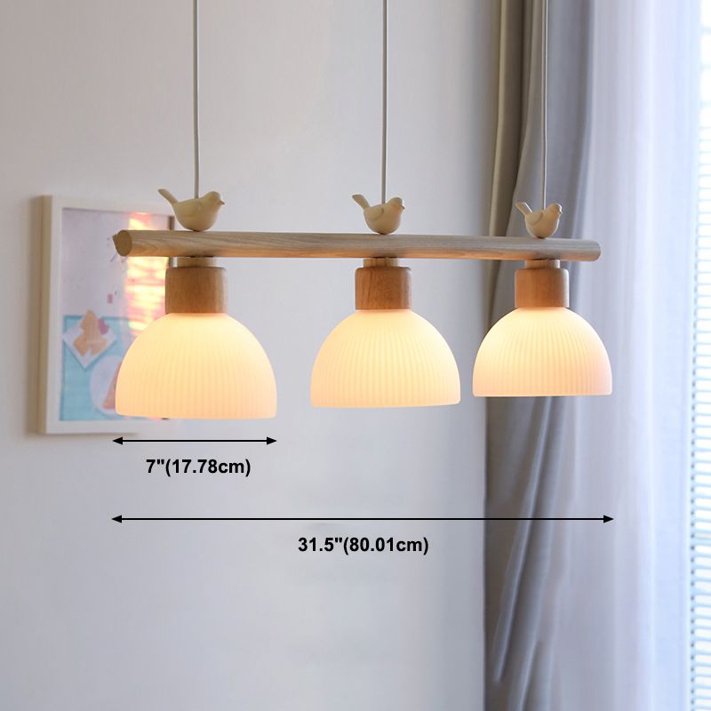 Ombre de bol de style moderne suspendu 3 pendentif léger pour salle à manger