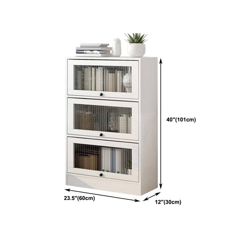 Scandinavian 11.8" Wide Standard Bookcase Manufactured Wood Bookshelf