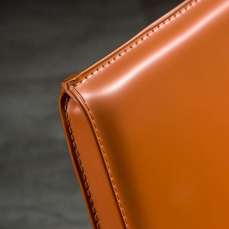 Modern Style Wingback Dining Side Chair Leather Dining Armless Chair for Home Use