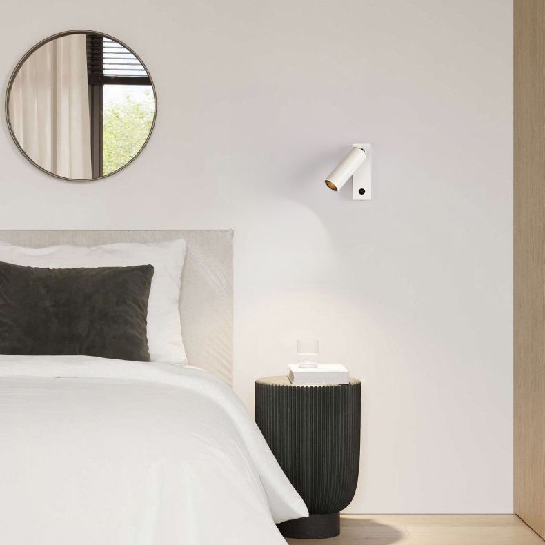 Lámpara de pared rectangular de aluminio de lectura de LED minimalista moderno con sombra acrílica