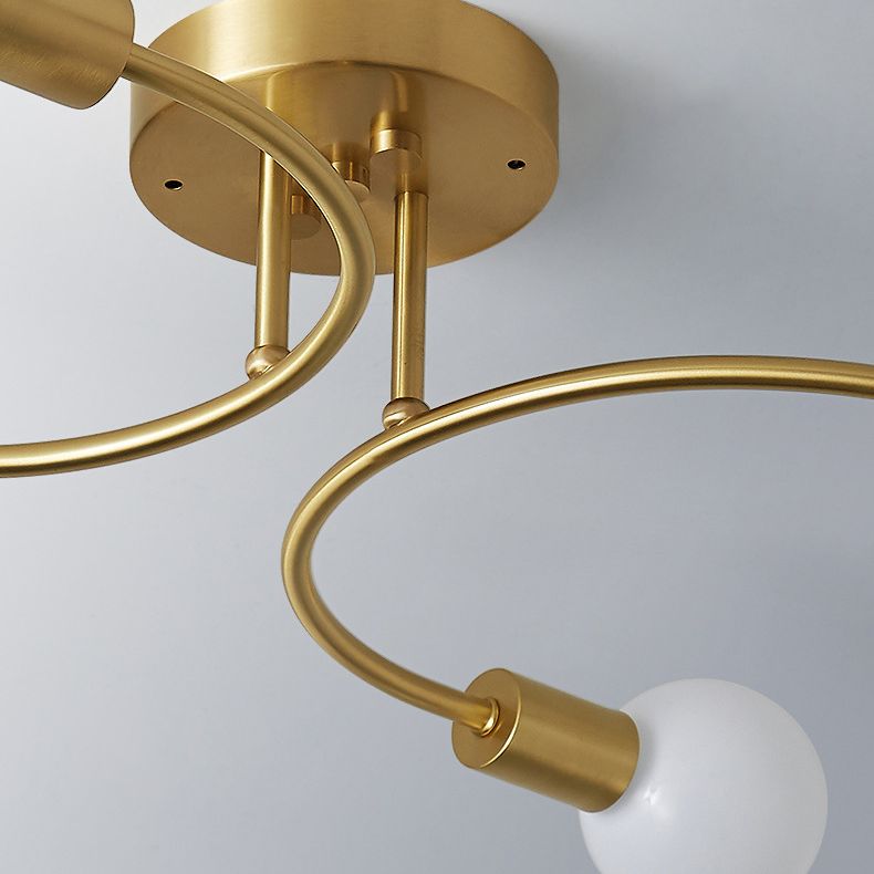 Plafonnier de l'ampoule exposée dans un monument à chasse d'eau Sputnik Metal pour salle à manger de style créatif industriel pour la salle à manger