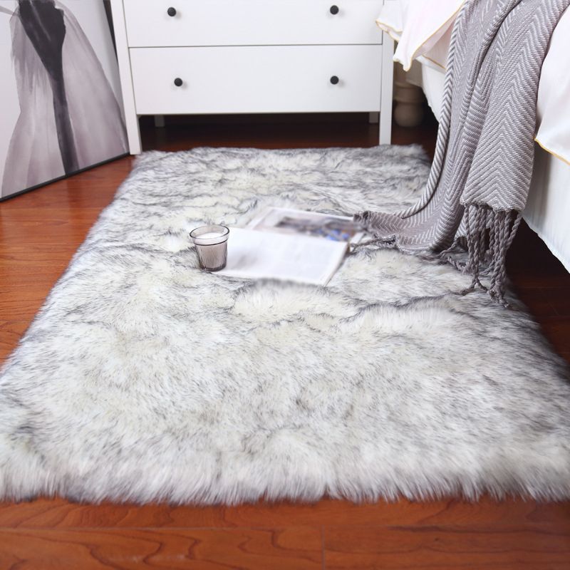 Contemporary Home Decoration Rug Plain Shag Indoor Carpet Polyester Stain Resistant Area Rug