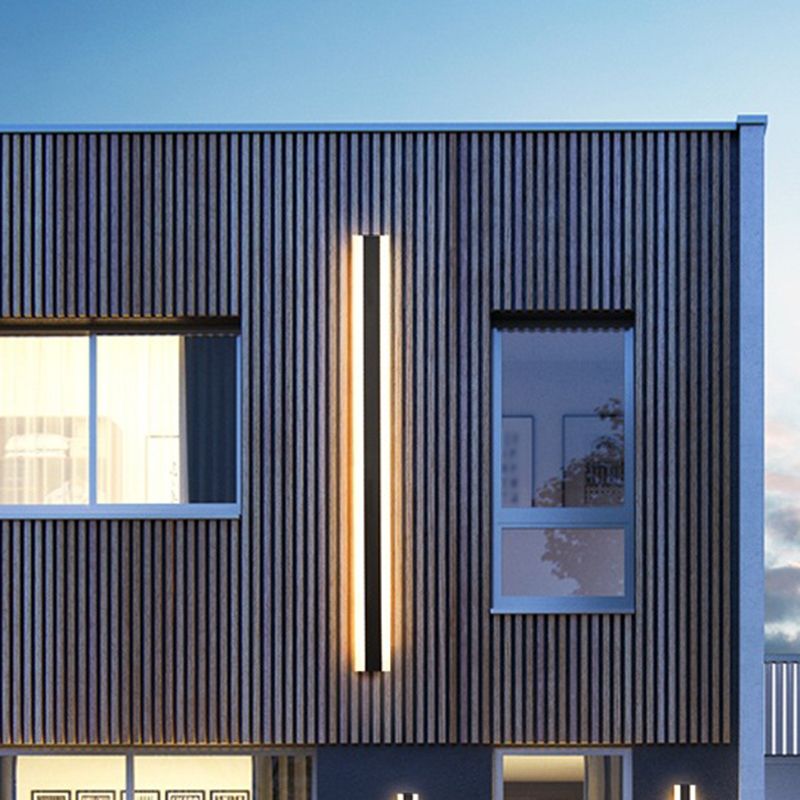 Linear Wall Lighting Simplicity Metal 1 Light Wall Sconces in Black