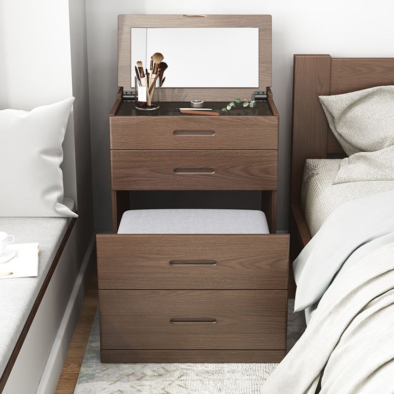 Solid Wood Makeup Vanity Desk Scandinavian Vanity Makeup Dressing Table Set