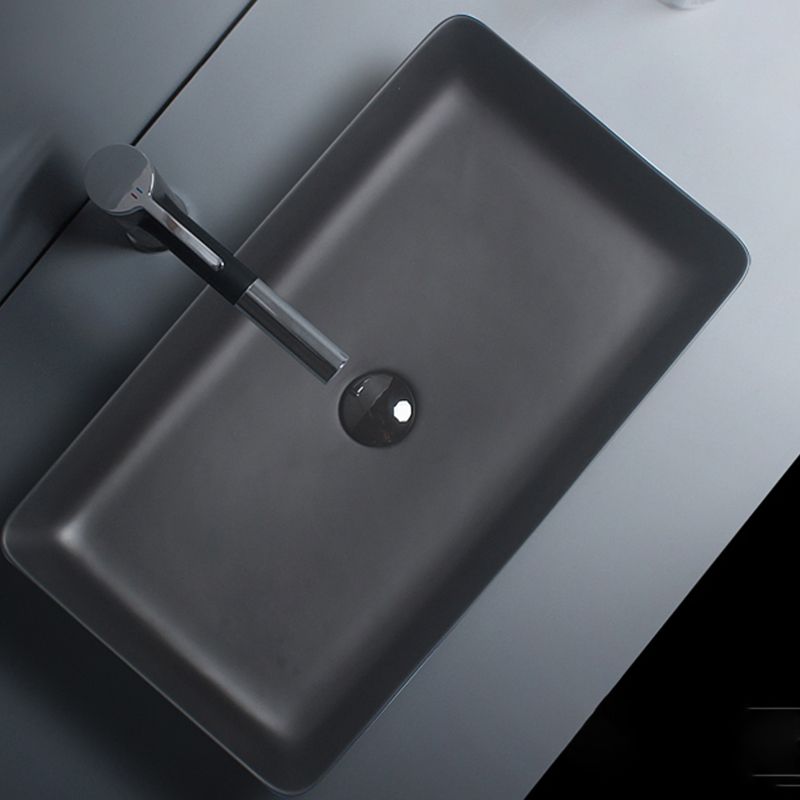 Modern Vessel Lavatory Sink Porcelain with Faucet and Basin Bathroom Sink