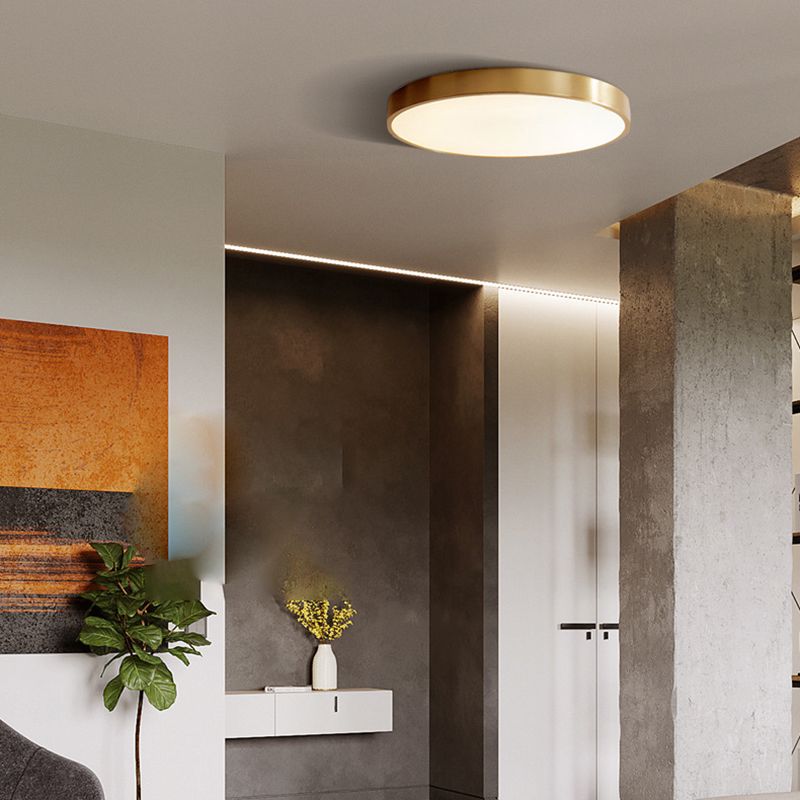 Round 1-Light Flush Mount Ceiling Light Modern Style Acrylic Led Flush Mount