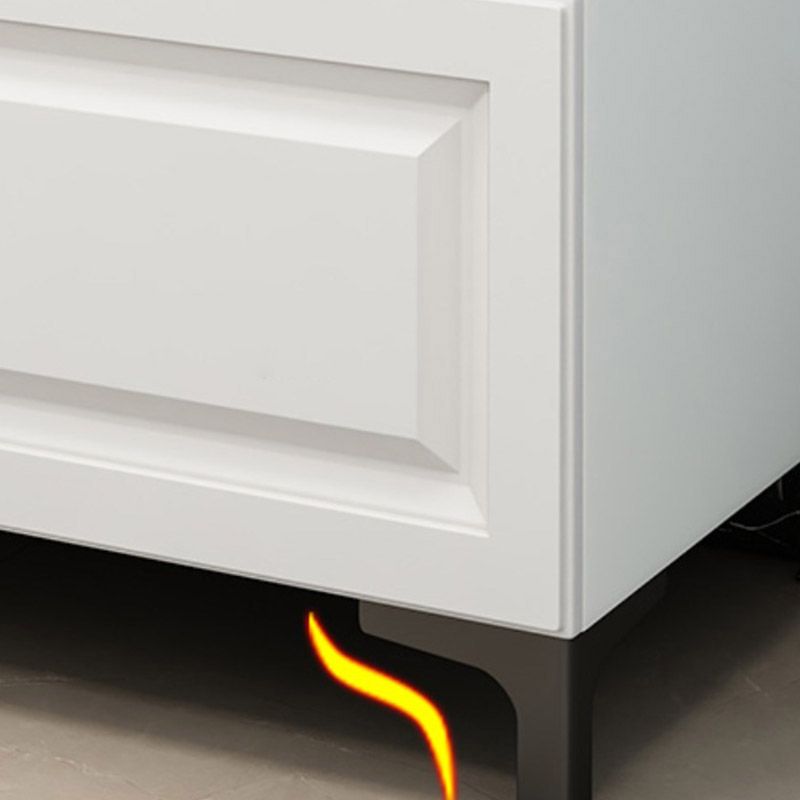 Dining Room Kitchen Island Marble Modern Prep Table with Storage Cabinet