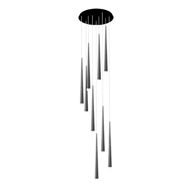 Spiral Hanging Light Fixtures Modern Simple Acrylic Ceiling Pendant for Stairwell