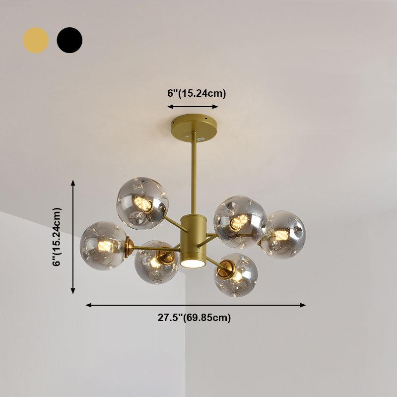 Nordic Modern Pendant Hanging Lights Global Glass Pendant Light for Living Room