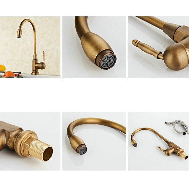 Traditional Standard Bar Faucet 1-Handle with Supply Lines Kitchen Faucet