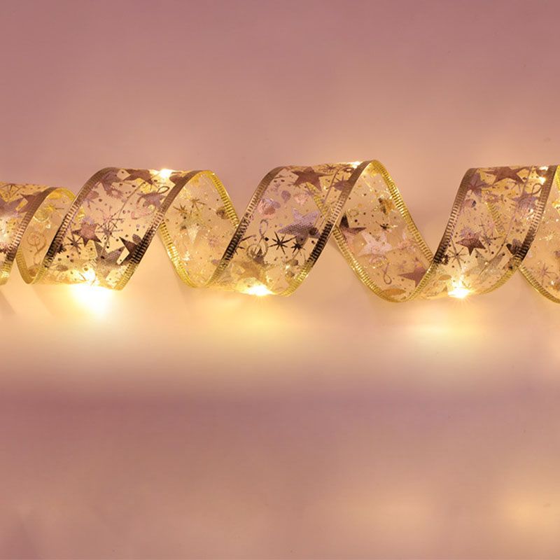 Modern Creative Rope Light Copper Wire Ribbon Light Post for Christmas Decorate