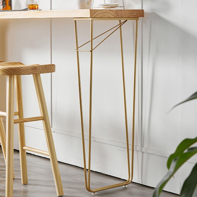 Rectangle Solid Wood Counter Set 1/2/3 Pieces Glam Counter Height Set in Natural