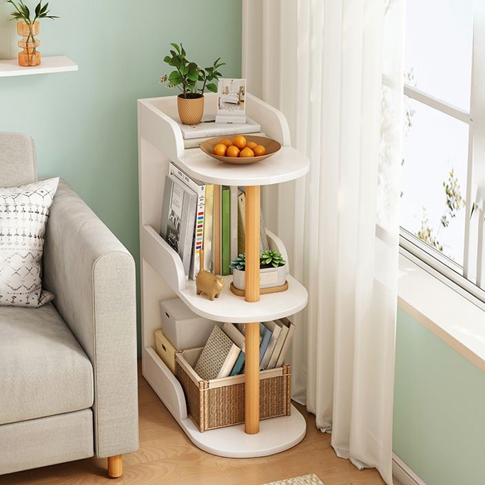 Modern Closed Back Book Shelf Wooden Bookcase for Living Room