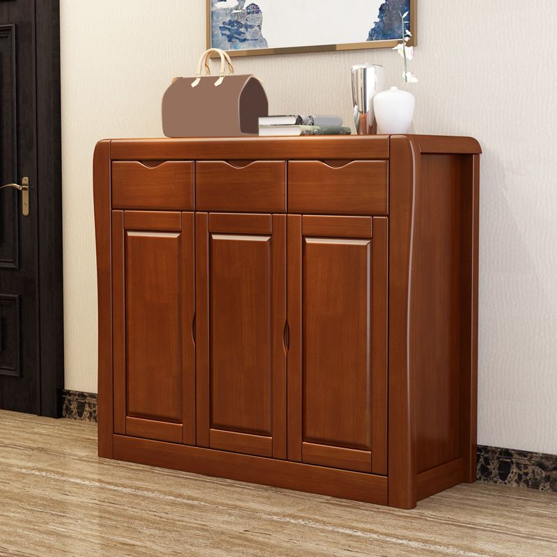 Mid-Century Modern Accent Cabinet with Doors and Drawers Cabinet
