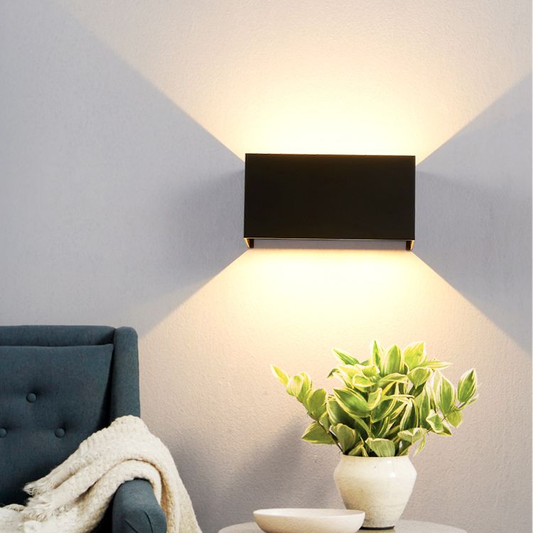 Lampada a parete a LED rettangolare in moderna semplicità in alluminio impermeabile per gli spazi esterni